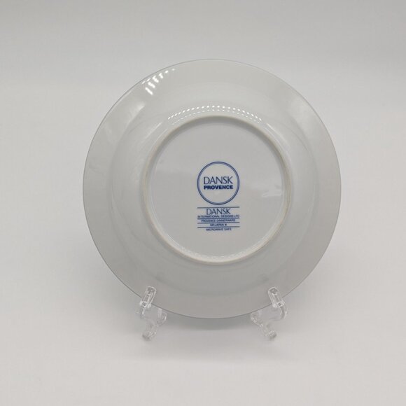 Dansk Provence Harvest Two Rim Soup Bowls Blue Green Some Scuffing Wear Used - Picture 4 of 6